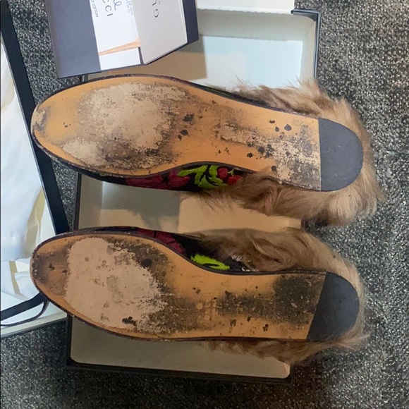 AUTHENTIC Gucci mule slip on shoes with fur lining - Picture 6 of 7
